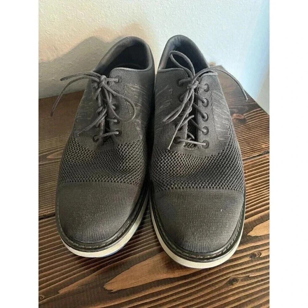 SWIMS Shoes Mens Size 10 Barry Oxford‎ Dark Gray Knit Mesh Dress Lace Up